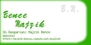 bence majzik business card